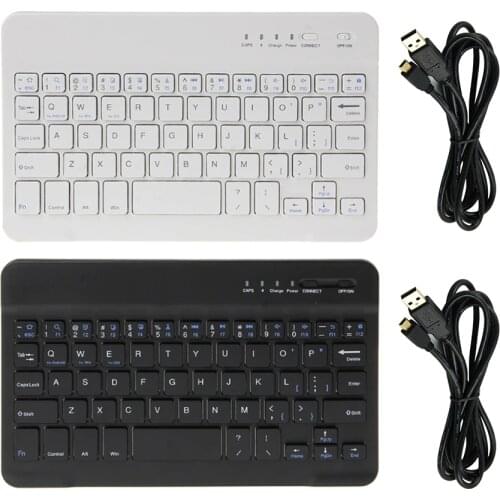 8/9/10 Inch Mini Wireless Bluetooth 3.0 Keyboard for iPad Tabs Galaxy IOS Android Windows Tablets Mobile phone Aluminium Russian
