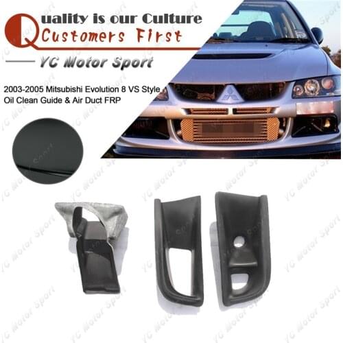 Car Accessories FRP Fiber Glass VS Style Oil Clean Guide & Air Duct 3pcs Fit For 2003-2005 Mitsubishi Evolution EVO 8