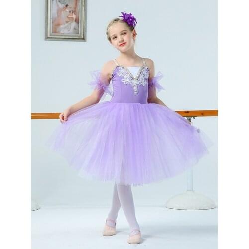 Girls Ballet Dress Kids Women Adulto Tutu Ballet Long Romantic Tutus Ballerine Femme Leotard Ballet Costume Ballerina Dress Girl