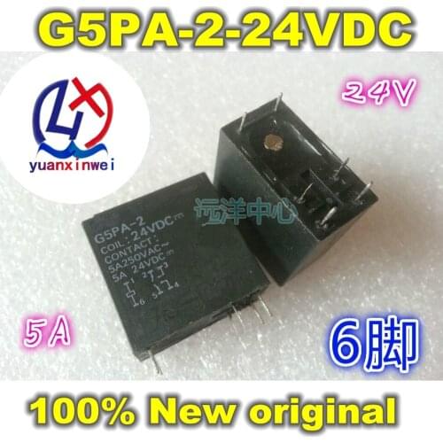 Free shipping 10PCS G5PA-2 G5PA-2-24VDC 24V G5PA-2 5A 6