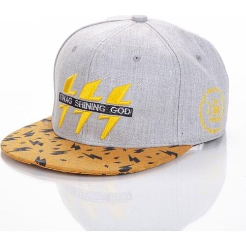 Men Women Baseball Cap Lightning Embroidery Unisex Snapback Teenager Dance Hip Hop New Fashion Hat Flash Boy Girl Caps CP0387