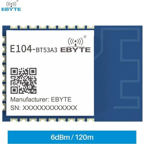 EFR32BG22 BLE5.2 Bluetooth Wireless Module E104-BT53A3 6dBm SMD Module BT5.2 Cortex-M33 Build-in Crystal Oscillator ISM 2.4GHz