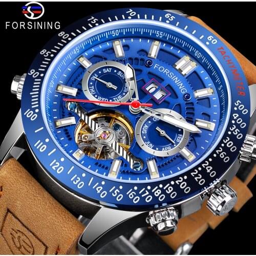 Forsining Waterproof Military Watches Men Mechanical Wristwatch Skeleton Tourbillon Automatic Watch Mens With Calendar Reloj