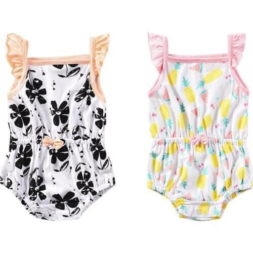 DLSY Summer Girls Baby Bodysuits Sleeveless Lace Toddler Cake Skirt Girls Pure Cotton Clothing