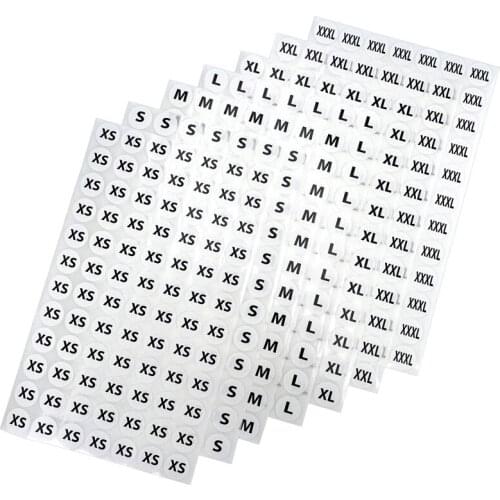 10Pcs/set DIY Circle Clothing Size Stickers 2cm Label XS S M L XL XXL XXXL Footwear Packaging Box Stickers