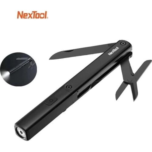 NexTool Multifunctional 3 in 1 Pen Tools N1 Flashlight Scissors USB Rechargeable IPX4 Waterproof Portable Outdoors Tools