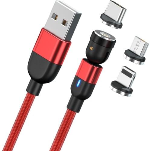 Nylon Braided fast Charge Cable magnetic phone cable mobile phone charger usb c cables led indicator type c cable iphone cable