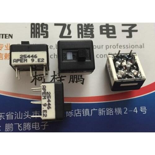 Original new 100% 25446NAH toggle switch 6pin 2gear directly inserted double row 6 feet sliding 5.08mm spacing