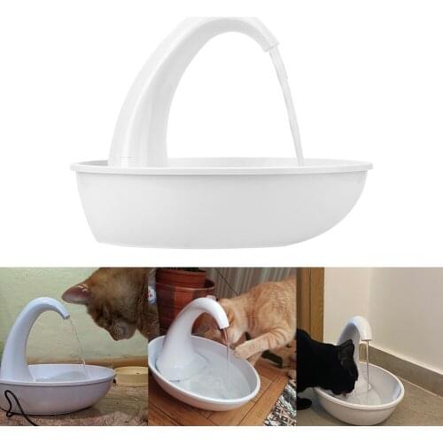 Feeding Water Flowing Fountain For Cat Dog Electric Water Dispenser Automatic Swan Pet Cat Water Dispenser Pet Cat Drinking Bowl