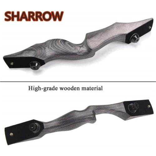 15" Archery Bow Riser Takedown Recurve Bow Riser Wooden Longbow Handle Left Right Hand For Outdoor Hunting Shooting Accessories