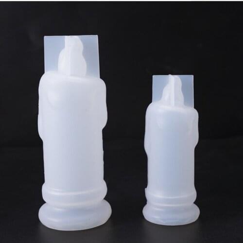 DIY Crystal Epoxy Candle Light Candle Holder Mold Night Light Meal Desktop Decoration Silicone Mould