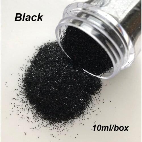 10ml/bottle Black 0.2mm Tip Rhinestone Manicure Tools Nail Art Decoration Flash Glitter Polish Nail Glitter Powder Dust #411