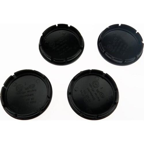 Qty4 1J0601171 1J0 601 171 56mm Black Car Wheel Center Cap Hub Caps For VW Passat Eos Beetle Tiguan Rabbit Golf 2003-2010
