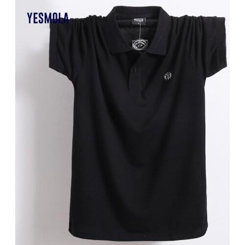 YESMOLA Men Polo Shirt Brand Clothing Pure Cotton Men Business Casual Breathable Male Polo Shirt Summer Soft Short Sleeve 5xl
