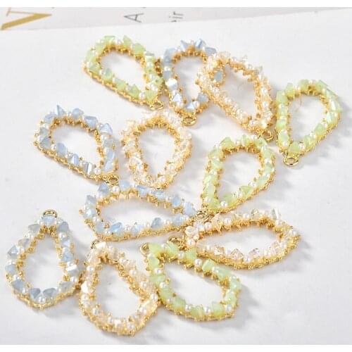 Handmade color diy jewelry earrings/necklace pendants 20pcs/lot geometric triangle shape alloy charms accessory