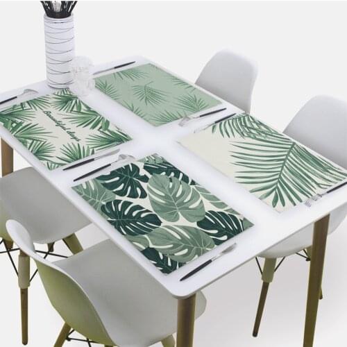 Plant Monstera Serviette De Table Fabric Napkin Tea Towel 43*32Cm Linen Napkins For Wedding Paper Napkin Home Decoration