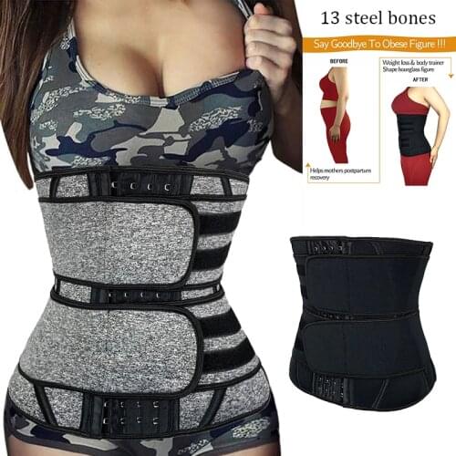 Sauna Body Shaper Tummy Sweat Shapewear Workout Trimmer Belt Corset Waist Trainer Women Slimming Sheath Belly Reducing Shapers