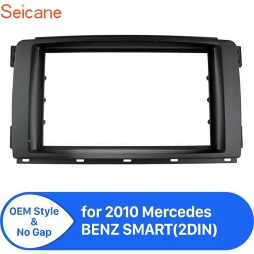Seicane Black 2 Din Car Auto Radio Fascia Panel Frame Trim Bezel refitting Kit for Mercedes BENZ SMART 173*98/178*100/178*102mm