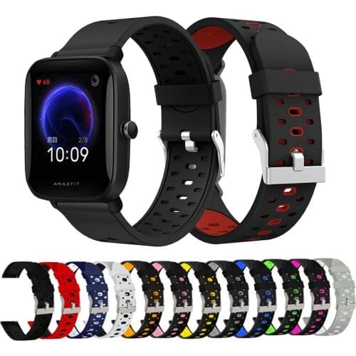 20mm Silicone Watchband For Huami Amazfit Bip U Pro Sports Easy Fit Strap Bracelet For Amazfit Bip Lite/Bip S/Bip U Wristband
