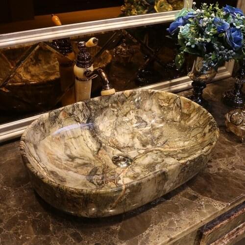 Europe style China Handmade Lavabo Washbasin Artistic Bathroom Sink countertop ceramic bowl sinks art wash basin