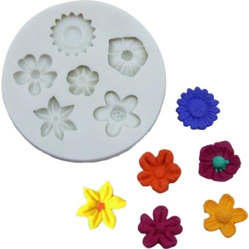 1PC Sunflower Flower Shape Silicone Mold Chocolate Fondant Flower Cake Decoration Kitchen Baking Tools LB 602