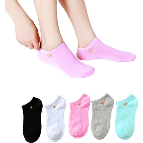 1PC Spring And Summer Korean Candy Color Love Boat Socks Short Tube Cotton Shallow Mouth Anti Slip Doudou Autumn
