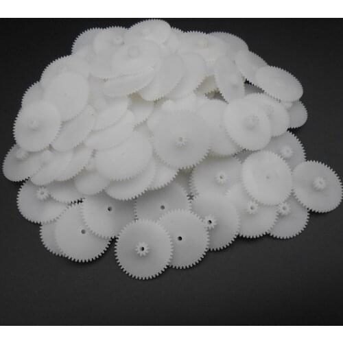 100PC 0.5 Modulus 0.5M Double Gear Reduction Bilayer Gears 50 Teeth 10 Teeth Aperture 2MM 1.95mm 2A Tight Fitting 50T 10T 50102A