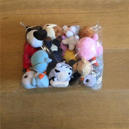 1Pair 8CM Panda Plush Stuffed TOY DOLL , Key Chain DOLL ; Bouquet DOLL TOY