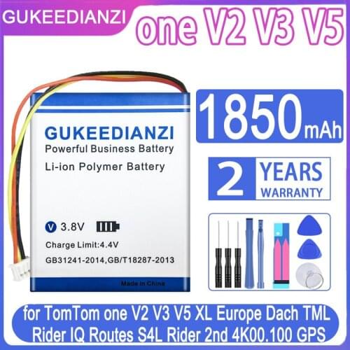 GUKEEDIANZI Battery 1850mAh for TomTom one V2 V3 V5 XL Europe Dach TML Rider IQ Routes S4L Rider 2nd 4K00.100 GPS