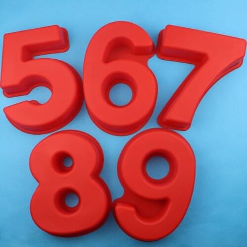 10 Pcs/Set 0-9 Large Digital Numbers Epoxy Resin Mold Cake Baking Decorating Silicone Mould DIY Crafts Jewelry Ornaments