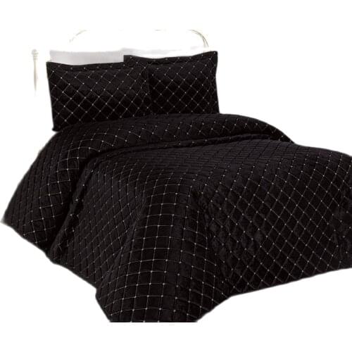 Black Velvet Double Bed Cover BlackPattern Black Duvet Cover Set With Pillowcase Bedding Set Double Full Queen King Sale
