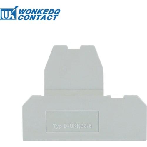 D-UKKB3/5 1Pc End Cover For UKKB3 UKKB5 UK Double Level Din Terminal Block Accessories D-UKKB 3/5 End Barrier Plate Separation