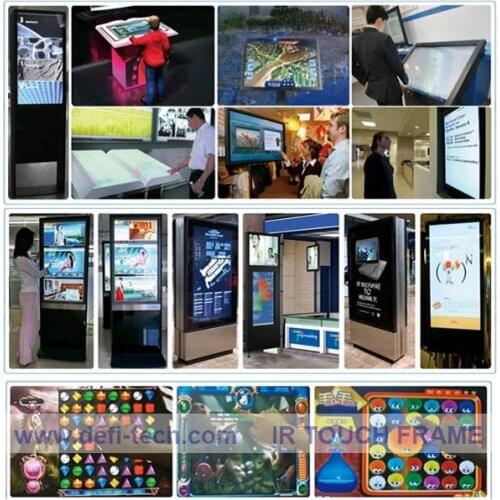 DefiLabs 4 points 50" Infrared Touch Screen frame, 16:9 format for multi touch table, advertising
