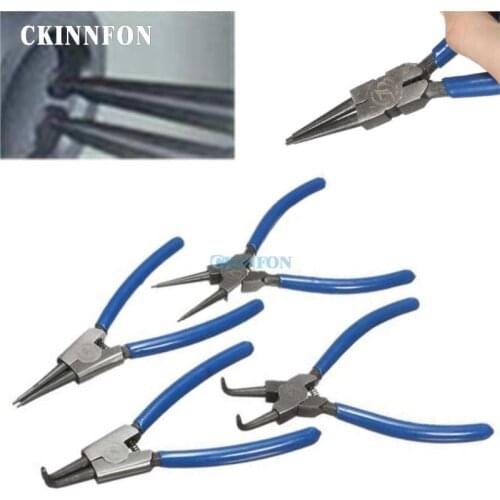 DHL 10Set *4Pcs Circlip Plier Set Internal External Straight Curved Snap Ring Pliers 6