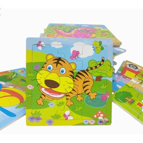 New Sale 30 Style Cartoon Wooden Puzzle Children Animal/ Vehicle Jigsaw Toy 3-6 Year Baby Early Educational Toys For Kids Game