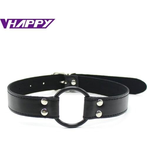 Sex Toys Plastic ring PU Band Open Mouth Gag O Ring for Women,Bite Mouth Stuffed Gag Adult Games Sex Products Toys VP-Mg004016A