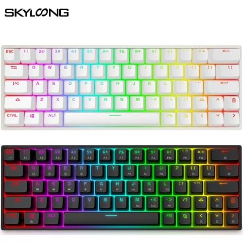 GK61 SK64 64 Keys Hot Swappable Mechanical Keyboard RGB Backlit Wireless Bluetooth Gaming Keyboard ABS/PBT Keycaps For Win/Mac