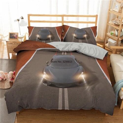 3d Luxury Car Bedding Sets Geometric Print Duvet Cover Pillowcase 3pcs Twin Queen King Size Bed Clothes for Home Decor