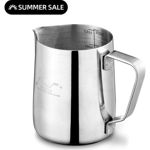 Stainless Steel 350/600ml Milk Frothing Pitcher Espresso Coffee Barista Latte Cappuccino Sliver Milk Cream Cup Frothing Jug