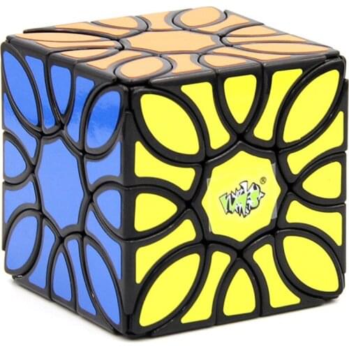 LanLan Sunflower Magic Cube 3x3 professional Black Stickers Cubo Magico Puzzle Game Sunflower Educational Toys For Kids Cubo