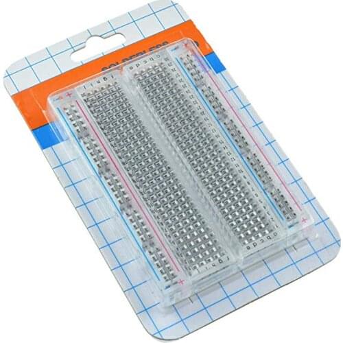 Mini Prototype Breadboard Clear Crystal 400 Tie Point Solderless Modular Board