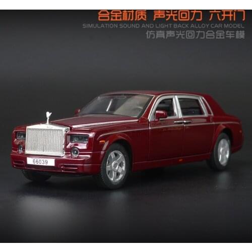 1: 32 simulation rolls phantom alloy car model childrens sound and light return toy car childrens holiday gift
