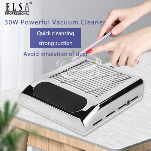 80W Powerful Nail Art Vacuum Cleaner, Nail Art Dust Collector, Professional Nail Art Fan with 1 Dust Bag, Nail Salon Equipment