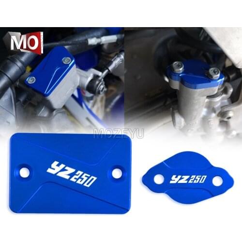 Motorcycle CNC Front Rear Brake Fluid Reservoir Cap Cover For Yamaha YZ250 YZ 250 2003-2007 2004 2005 2006 Brake Fluid Cover