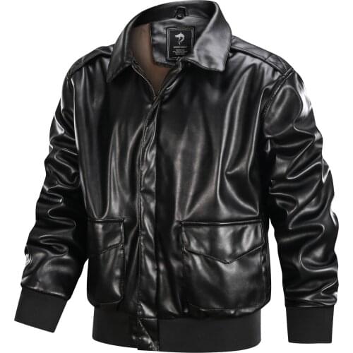 Mens Leather Jacket Fur Coat Men Winter Biker Jackets Thicken Turn-down Collar Outerwear Classic EU SIZE DropShipping