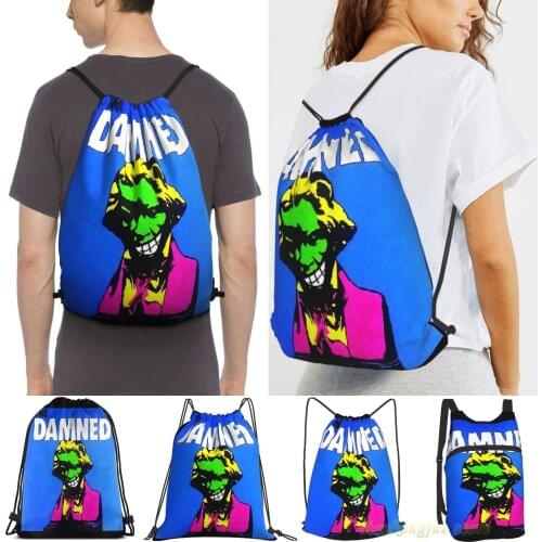 Men Outdoor Travel Drawstring Backpack Bags The Damned - Just Cant Be Happy Today Women Sports Travel Bag Fitness Swimming Bag