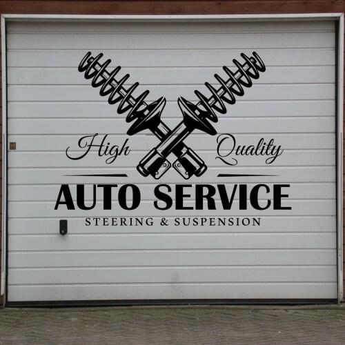 Steering And Suspension Auto Service Wall Art Sticker For Auto Garage Service Decoration Removable A002171