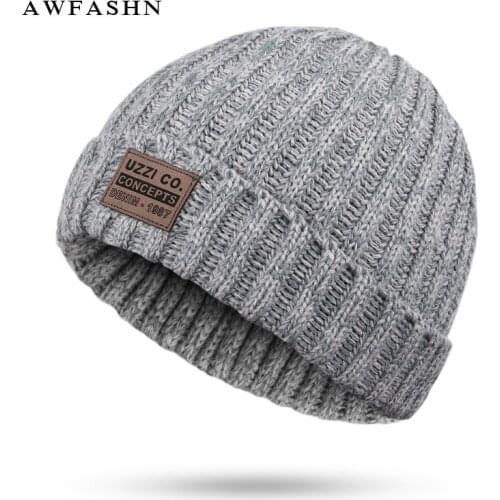 2018 New Brand Stripe Knit Beanie Hat Fashion Mens Winter Thicken Hedging Cap Woman Wool Soft Skullies Warm Male Bone Dad Cap