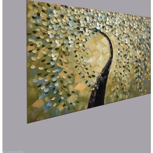 New handmade Modern Canvas on Oil Painting Palette knife Tree 3D Flowers Paintings Home living room Decor Wall Art 168039