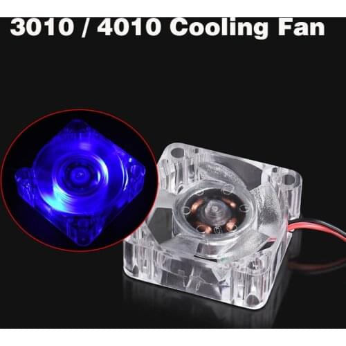 2PCS 3010 4010 3D Printer Cooling fan 30MM DC 5 12V 2-Pin Wire Cooler 30cm Wire Silent Luminous Hydraulic Bearing Quiet Fan